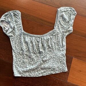 Pacsun Floral Puff Sleeve Top